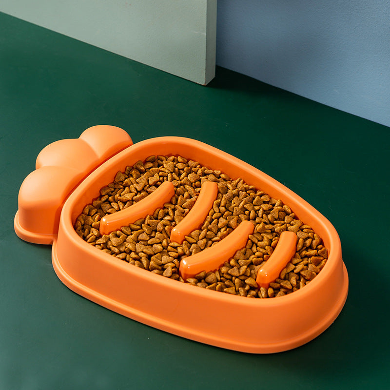 Snugpets New Arrival Carrot Slow Feeding Bowl