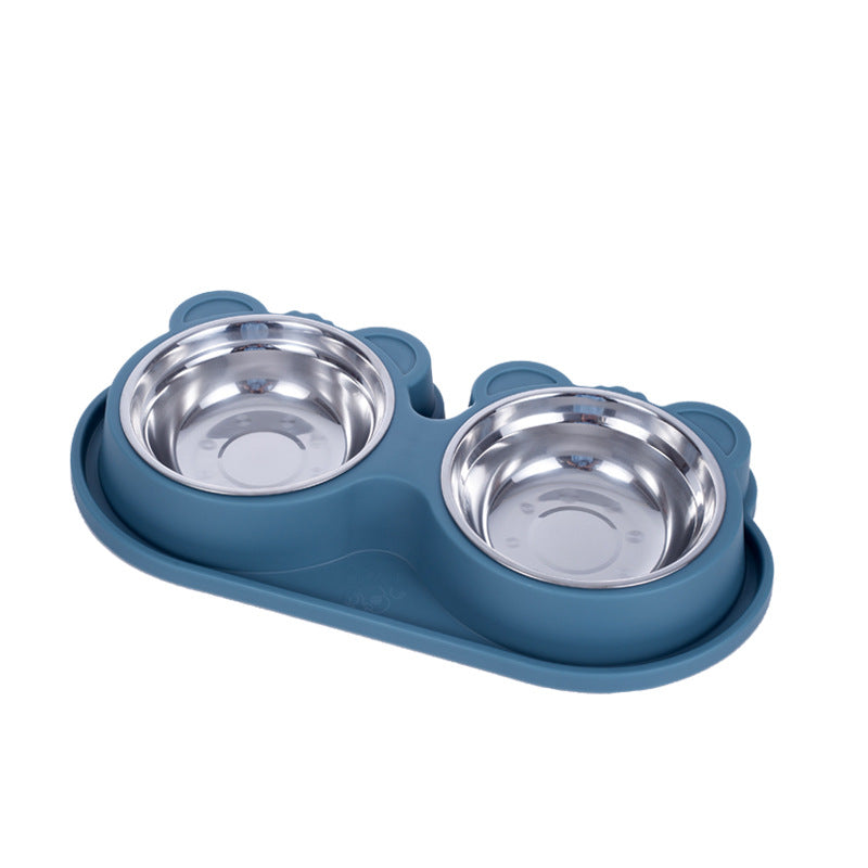 Snugpets Double Bears Pet Feeding Bowl