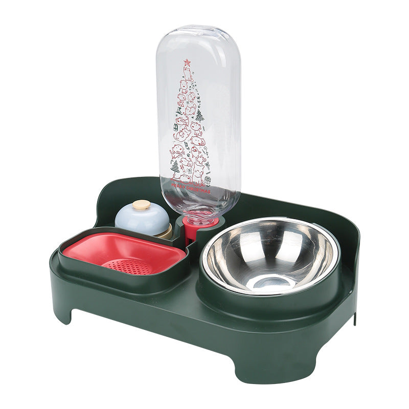 2 in 1 Snugpets Christmas Pet Gravity Feeder and Waterers